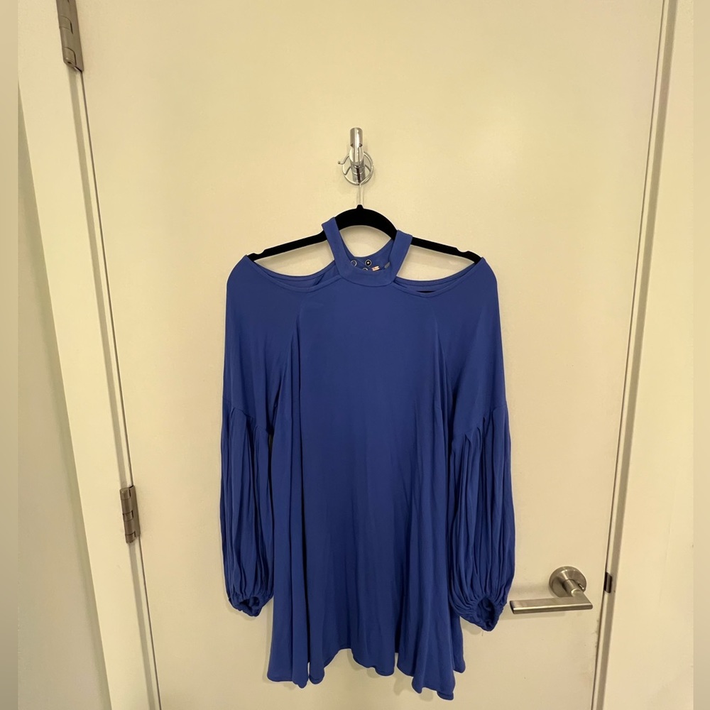 Free people blue long sleeve dress